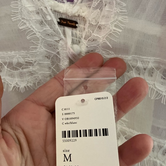 Free People NWT Corset Polka Dot Netting Kimono - Picture 3 of 10